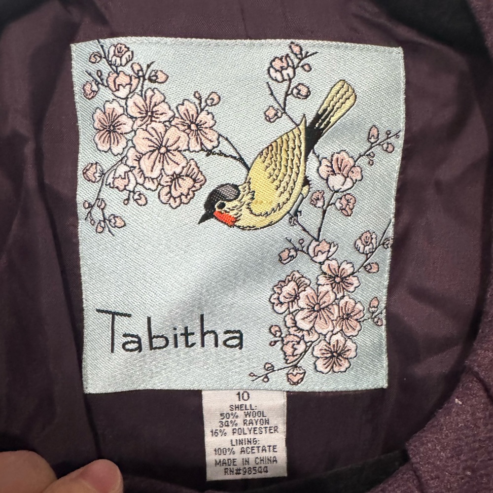 Anthropologie Tabitha Foliage Finder Purple Jacket Size 10 - Picture 3 of 9